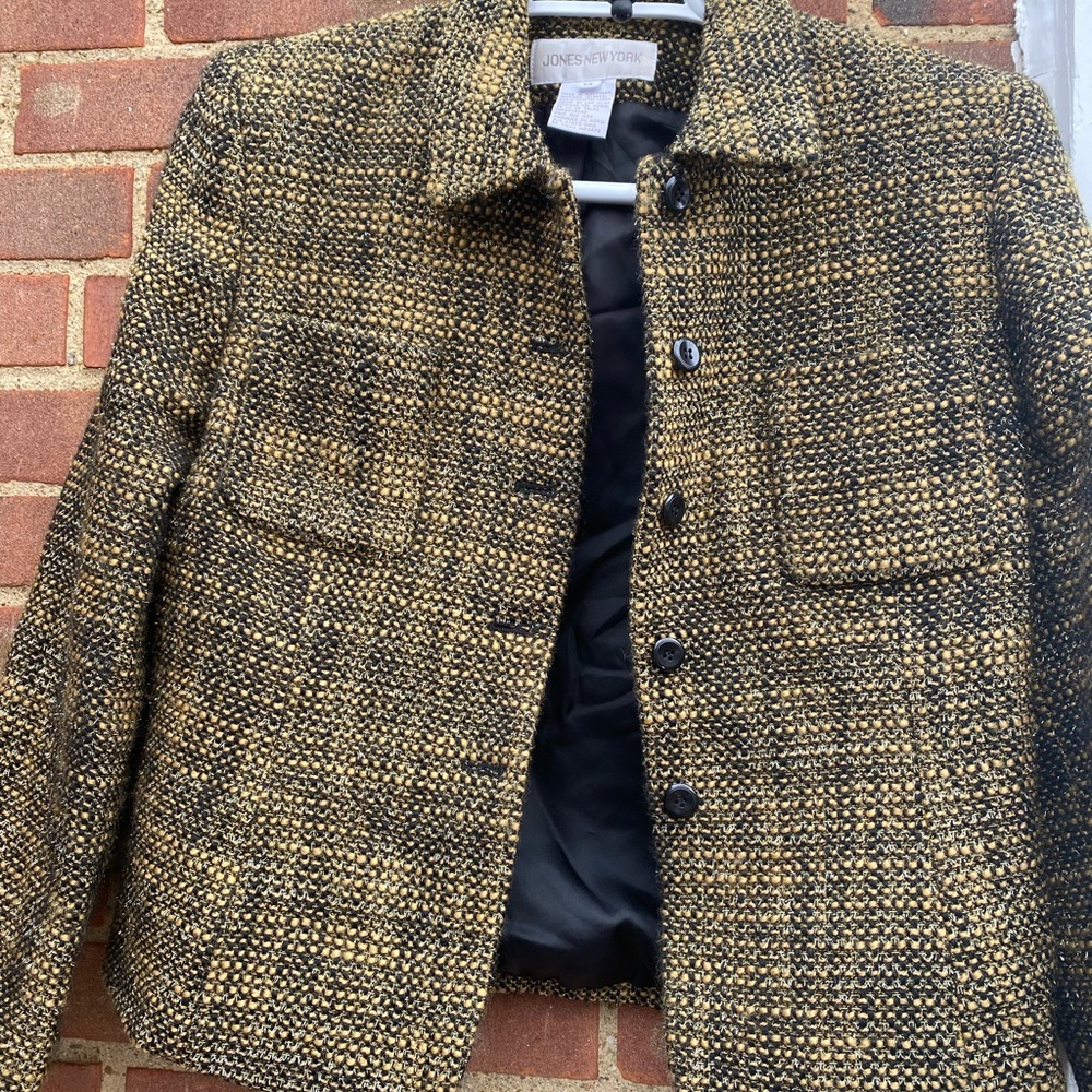 Gold and black blazer
